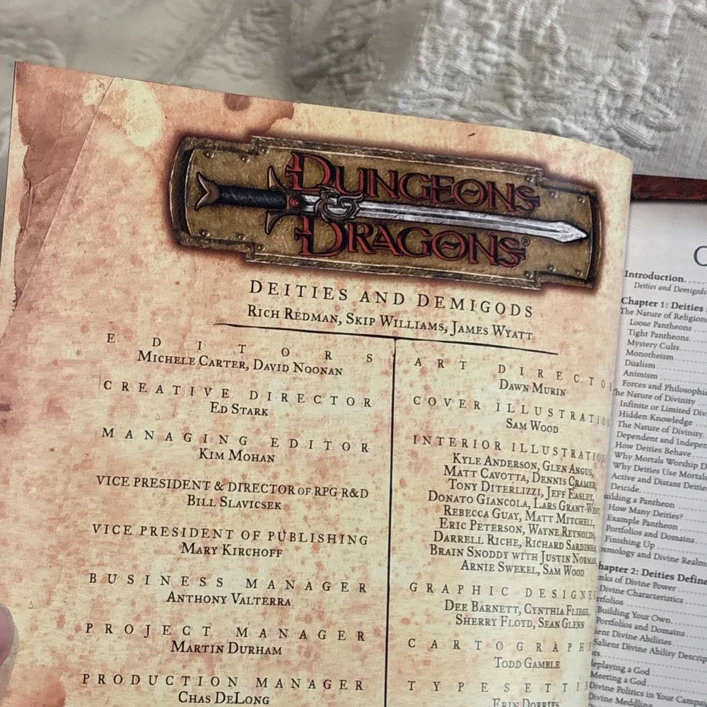 DEITIES AND DEMIGODS 1st printing HC Dungeons & Dragons 3.5/D20 WOTC